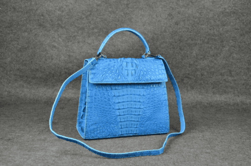 lightweight crocodile embossed leather clutch handbag